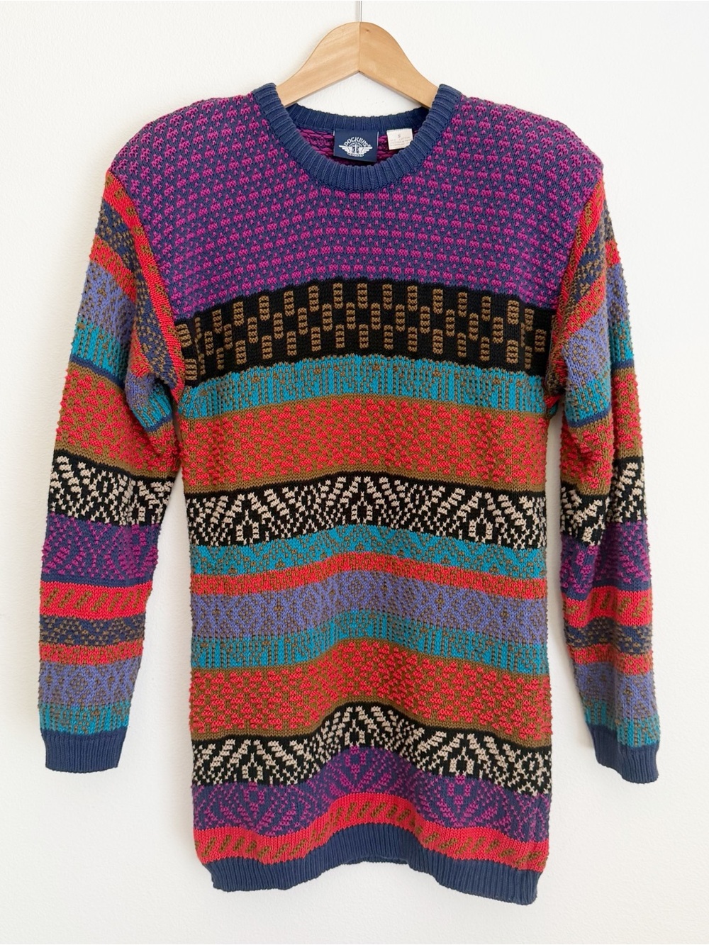 Vintage Dockers Levi’s Multicolor Geometric Knit Sweater Cotton 90s Women’s S